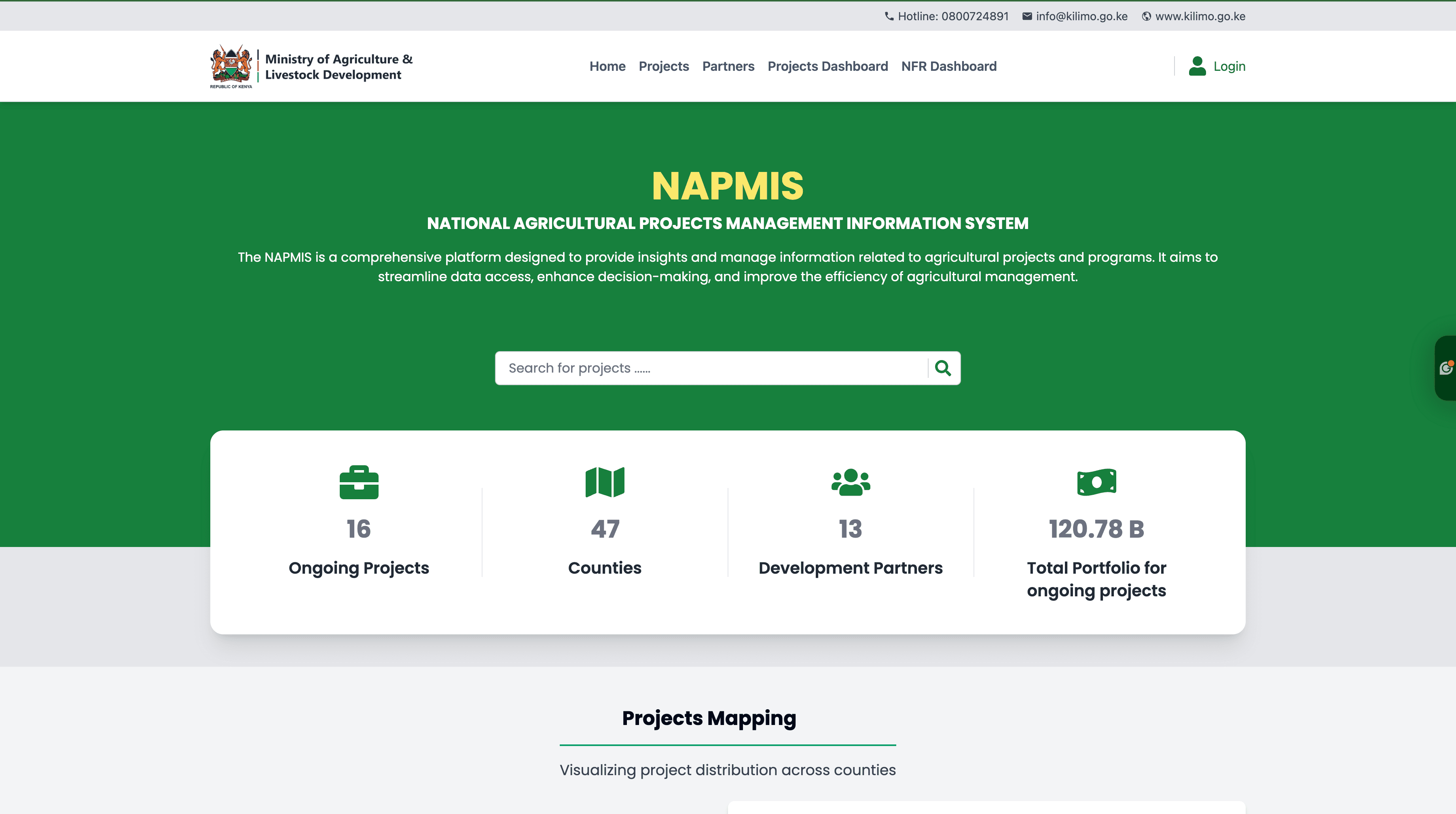 National Agricultural Projects Management Information System (NAPMIS)